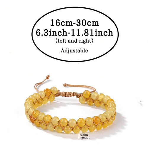 Summer Versatile prom jewelry braclets for Summer Vacation Travel Beach Party healing Citrine anklet for man 4.5