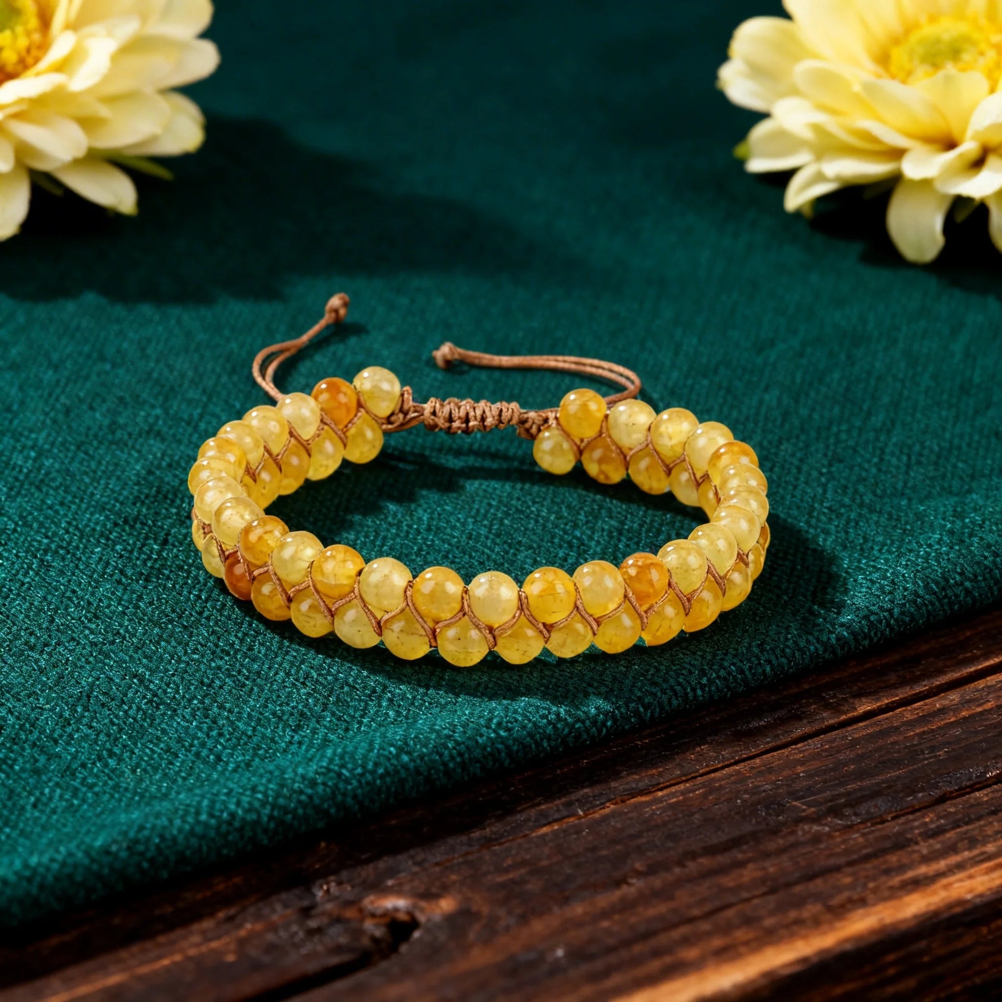 Summer Versatile prom jewelry braclets for Summer Vacation Travel Beach Party healing Citrine anklet for man 4.5