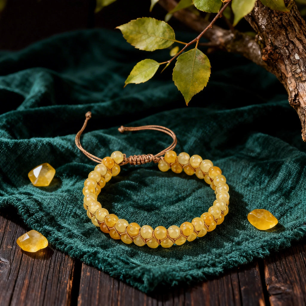 Summer Versatile prom jewelry braclets for Summer Vacation Travel Beach Party healing Citrine anklet for man 4.5